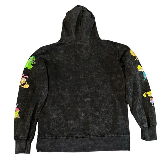 Nickelodeon Logo Retro 90's Style  Black Hoodie Graphic Print Women Size S - Picture 2 of 14